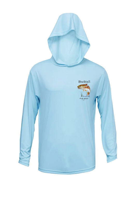 Light Blue  Hooded Long Sleeve