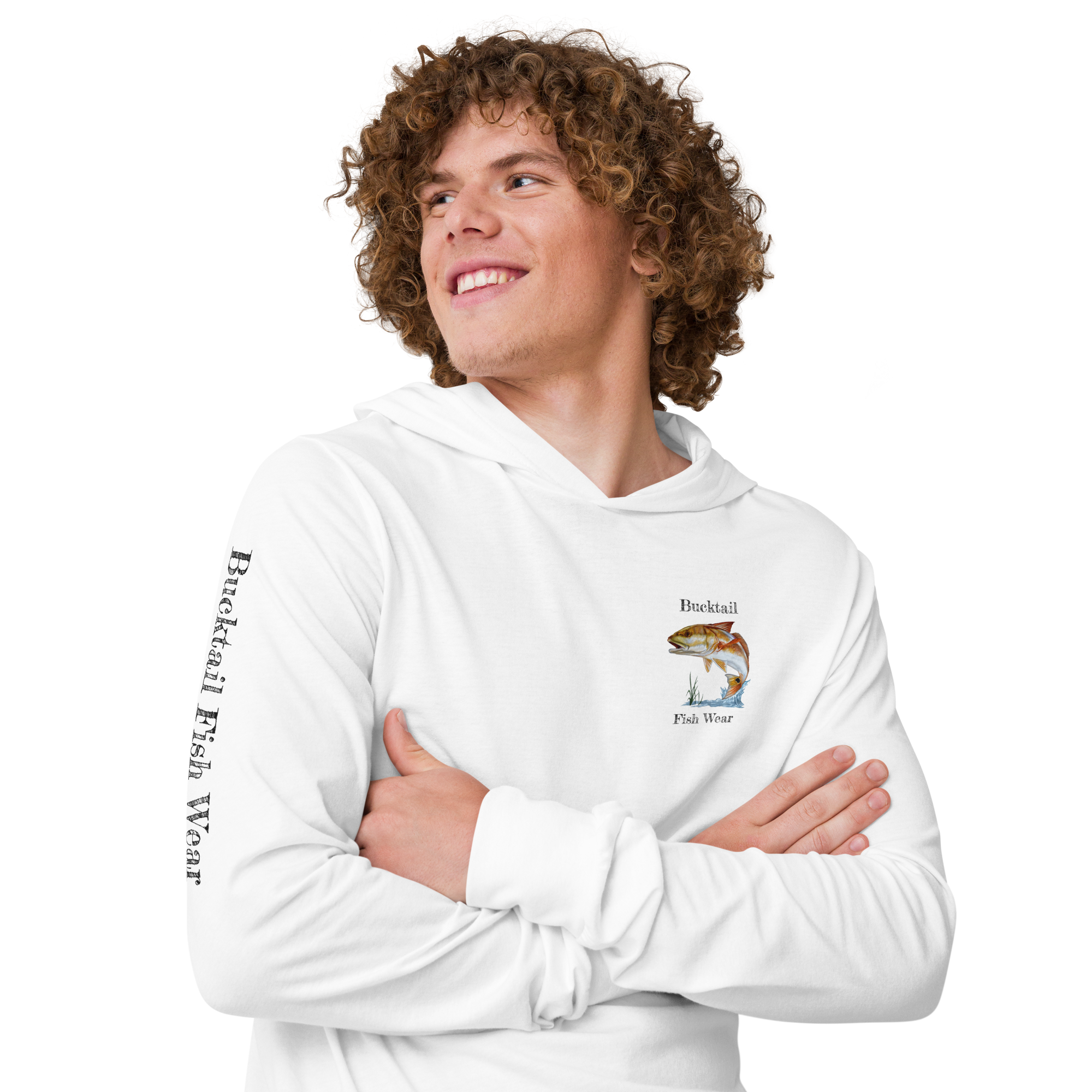 White UPF 50 Hooded
