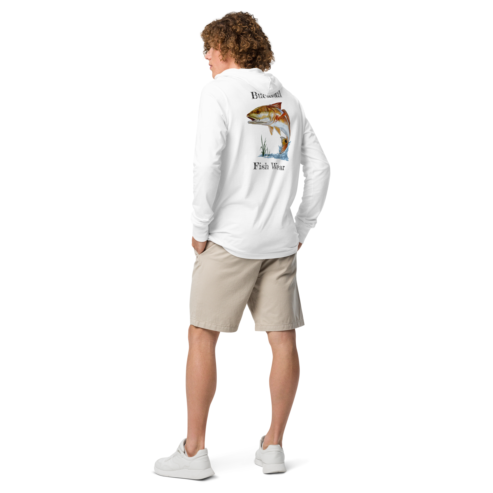 White UPF 50 Hooded
