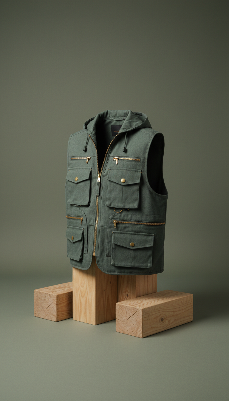 Moss Gray convertible utility vest